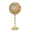 Goldenes Mond- und Stern-Deko mit roten Akzenten und LED-Beleuchtung - Gold Stil A / Gold