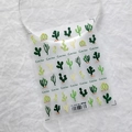 Matte cactus themed nail art stickers TS-2839 featuring green plant illustrations - TS-2839 Cactus Story