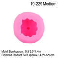 Pink silicone pumpkin candle mold, size 5.5x5.5x4.4cm for DIY soap and fondant - 2# Medium Pumpkin / Pink