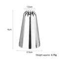 Stainless steel piping nozzle tip for cake decoration, 2.5cm base and 1.0cm star top - Crescent Moon Star