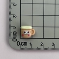 Macro shot of 1.2x1.5cm resin coffee cup charm with cute face and measuring ruler - 05*Brown Cup Mini
