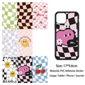 Waterproof PVC pop-art stickers featuring cherry and daisy patterns for phone case decor - Fresh Grid