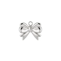 Polished stainless steel bow pendant for DIY jewelry making with high metallic luster - Simple Knot Style (Style 4) / Steel