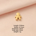 Polished gold boy-shaped stainless steel pendant DIY accessory on pink textured fabric - Boys / Gold