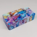 Close-up of infinity cube with colorful tie-dye marble patterns for stress relief - Starry Sky 3