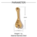 Detail specifications of golden wrench pendant in stainless steel with 23mm length - Gold Adjustable Wrench Pendant
