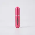 Portable 5ml rose pink aluminum perfume spray bottle with visual window for easy refills - 5ml / Matte Rose Red