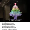 Christmas tree static window cling in multiple sizes for festive glass door decoration - Colorful Geometric Tree (SDUV-206) / S (30x40cm)