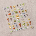 Adesivi per nail art 3D in rilievo con simpatici gatti cartoon TS-3657 e lische di pesce - Stile Nuovo Rilievo Gattino Carino (TS-3657)
