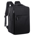 Zaino porta PC nero da ufficio con porta USB e scomparti multipli con cerniera - Nero