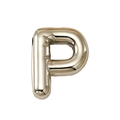 Pendentif lettre P style ballon doré champagne avec finition métallique miroir - Lettre P