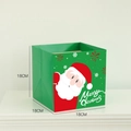 Green 18cm cube Christmas gift box with cute Santa Claus illustration and festive text - Santa Claus / 18cmx18cmx18cm (5Pcs/Pack) / Green