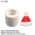 Christmas hat silicone mold for DIY crafts with specific size and weight details - Style 2 / Gray