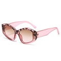 Pink and tortoiseshell cat-eye sunglasses with brown gradient lenses and transparent temples - Pink Frame Brown Pink Lens