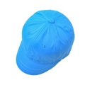 Detail of waterproof nylon baseball cap showing short brim and fine grid texture - Aqua