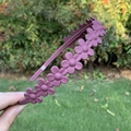 Cerchietto a fiori fucsia opaco per donna con design floreale antiscivolo dolce - Borgogna