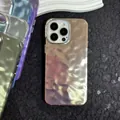 Luxury champagne gold ripples texture IMD phone case for iPhone 16 Pro Max - Champagne Pink / iPhone 11