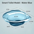 Ergonomisches Sitzbad für Smart-Toilets in Wasserblau mit präziser Skala und Maßen - Für Intelligente Toilette / Aqua