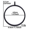 Black stainless steel openable photo frame pendant with detailed dimensions and specs - Inner Diameter 40mm - Cavity Thickness 3.5mm / Black