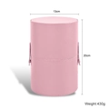 Pink PU leather makeup brush holder dimensions showing 20cm height and 13cm diameter - Pink XXL Full Bucket