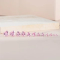 S925 silver pink heart cubic zirconia stud earrings set in six various sizes - 3mm