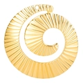 Pendente a spirale placcato oro 18k con texture per creazione di collane fai da te - Ciondolo a Spirale / Oro