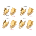 Terminales de engaste en acero inoxidable de oro de 18K de 2,0 mm a 4,0 mm para DIY - 2mm / Dorado