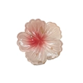 Pink gradient hibiscus flower hair claw clip with a transparent glitter finish - Flower Core Hair Claw / Red
