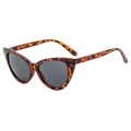 Occhiali da sole cat eye con montatura leopardata tartarugata e lenti grigio nere - Leopardo / Lenti Grigie