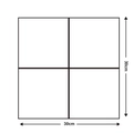 3D retro self-adhesive brick wall sticker variant in 30cm x 30cm square panel size - B014-Quad Grid Diagram