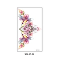 Variante adesivo tatuaggio acquerello con colibrì e fiori WM-XT-004 su sfondo bianco - WM-XT004