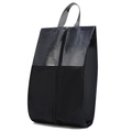 Borsa porta scarpe impermeabile bicolore nero e argento con pratica maniglia - Nero