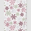 Christmas dishcloth with red and pink snowflake pattern for holiday kitchen decor - Mjbt66-18（1pc)