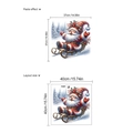 Detail view of Santa Claus sleigh wall sticker layout and dimensions 40x40cm - ZA160 Santa on Sleigh / 40*40cm Single Sheet