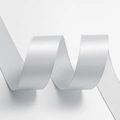 Silver-white high-density satin ribbon with silk gloss for elegant gift wrapping - 9mm / Nordic Grey