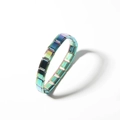 Bracciale modulare in acciaio inossidabile con finitura arcobaleno e maglie rimovibili - 18 Maglie per Pezzo / Multicolor Polished Finish