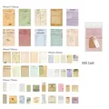 Vintage scrapbooking material kit with 100 sheets of retro paper stickers in multiple sizes - Bill List