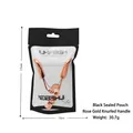 Rizador de pestañas oro rosa con mango texturizado y bolsa de almacenamiento negra - Mango Diamante Oro Rosa (Bolsa negra)