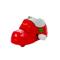 Wind-up walking Christmas toy in red sneaker shape with festive green tree pattern - Wind-up Shoe