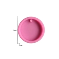 Rosa runde Silikonform für Bastelarbeiten, 5 cm Durchmesser und 1 cm Dicke - Kleine Runde