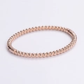 Bracciale a sfere in acciaio inossidabile oro rosa con chiusura a scatto - Oro rosa