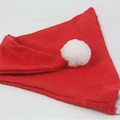 Klassieke rode kerstmuts van vliesstof met witte bontrand voor kerstfeesten en decor - Gewone Niet-geweven Kinderstijl (25x35cm) / Rood