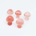 Set de cinco setas decorativas de cuarzo rosa pulido con acabado liso y translúcido brillante - Rojo Sandía (Sintético)