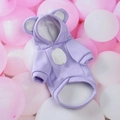 Felpa con cappuccio lilla per animali domestici in pile con orecchie e tessuto spesso - XS / Viola Taro