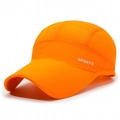 Berretto da baseball arancione a rapida asciugatura con ricamo SPORTS bianco laterale - Regolabile / Arancione