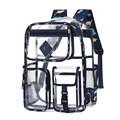 Zaino impermeabile trasparente con motivo a dinosauro blu e tasche multifunzione - Dinosauro Nero