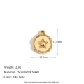 Irregular Hammered Star Pendant - Gold