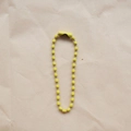 Yellow 2.4mm coated metal bead chain for DIY crafts and keychain accessories - Yellow