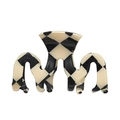 Klassieke zwart-witte schaakbordpatroon acetaat haarklem voor dagelijkse styling - Schaakbord 6cm