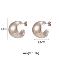 Minimalist silver diamond-cut hollow hoop earrings, size 2.5cm by 2.4cm, weight 14g - 25mm*24mm Hollow Smooth Hoop Earrings